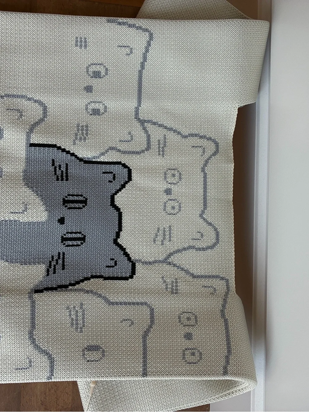 Cat Pattern Beige & Gray Tote Bag for Cat Lovers